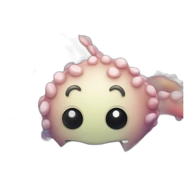 a cute multi-colored kraken  sticker