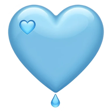 Light blue heart emoji  sticker