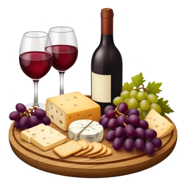 charcuterie board with wine sticker