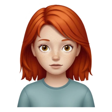 red hair young girl sticker