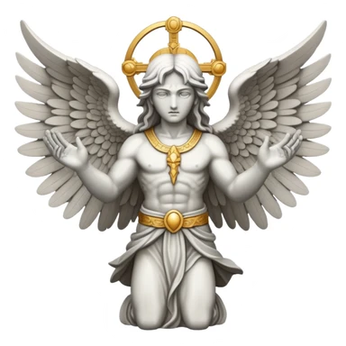 Statue of seraphime make it with 6 wings, make it more aggressive  sticker