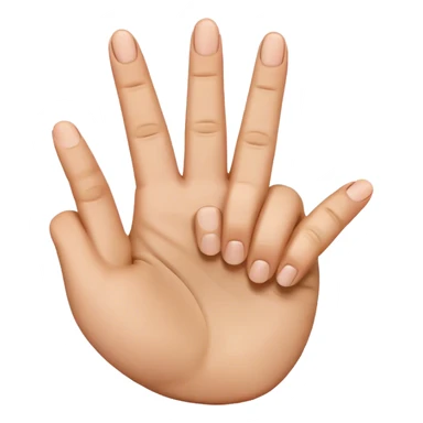 emoji with the middle finger, pointer finger, and thumb  sticker