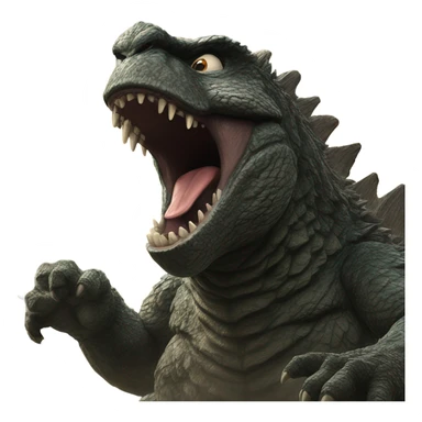 Godzilla roaring  sticker