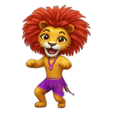 zumba lion dancer sticker