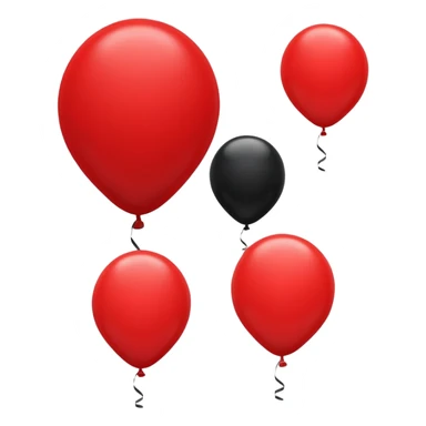 Red and black balloon for Place it next to the name in the directory. sticker