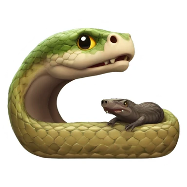 Snake with wild boar sticker