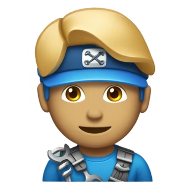 Blue moderator wrench sticker