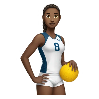 volleyball player sticker