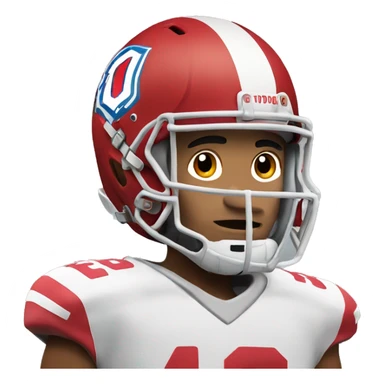latino football player in helmet sticker