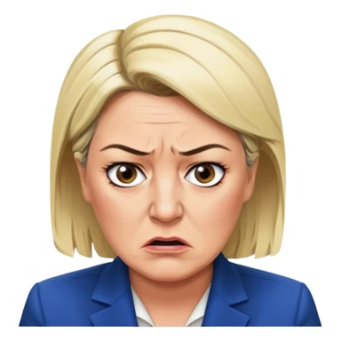 Marine Le Pen très en colère sticker