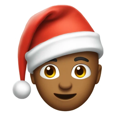 Tennis player wearing Santa hat sticker