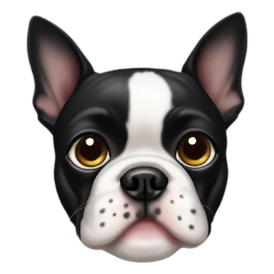cute Boston terrier one black eye sticker