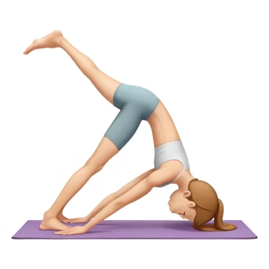 person doing downward dog yoga pose sticker