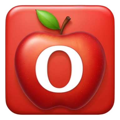 Empty apple like o with letter o up and B down in the midlle sticker