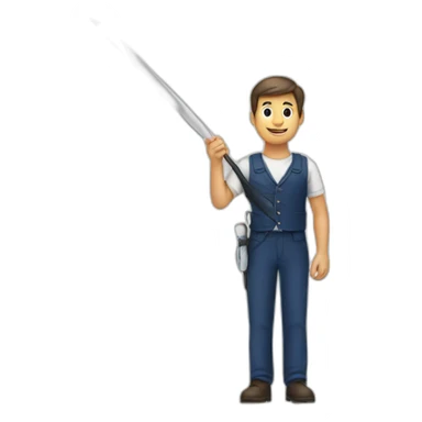 A man holding the French flag sticker