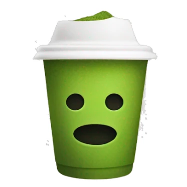 Matcha in a To go cup without face  sticker