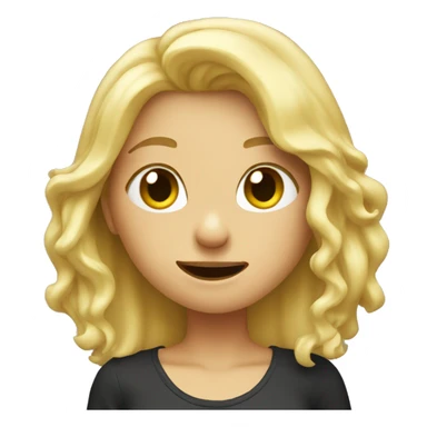 A blonde girl who does dab  sticker