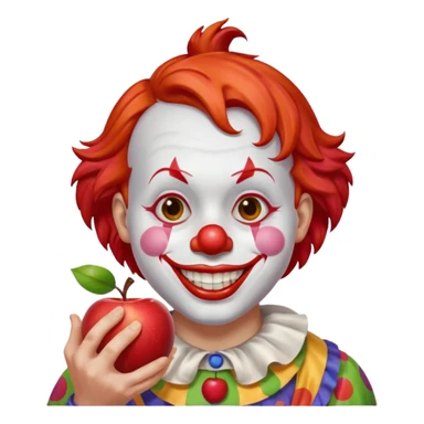 Palhaço comendo maçã sticker