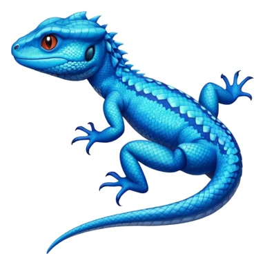 Cyan lizard-Cyclizar-Pokémon, with cobalt-blue flecks patterns sticker