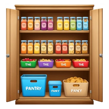 A snack pantry with the words The Pantry written on it sticker