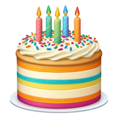 Vanilla buttercream cake with rainbow sprinkles  sticker