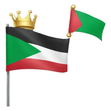 palestine flag with a crown sticker