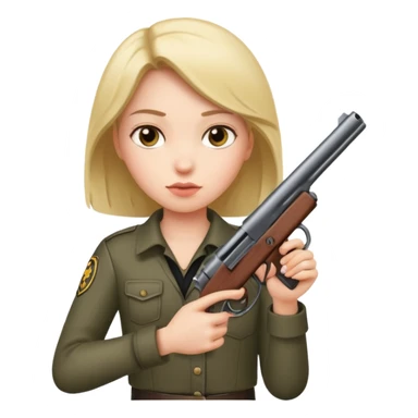 girl with gun sticker