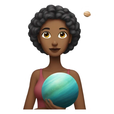 Woman with Jupiter  sticker