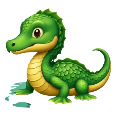 medieval animal in the lake sticker