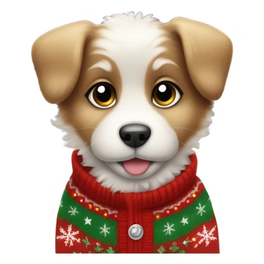 Christmas puppy sticker