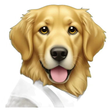 golden retriever dog wearing irish rugby shirt sticker