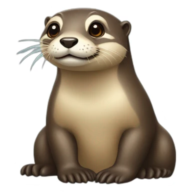 Loutre sur abeille sticker