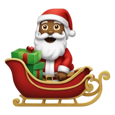 Santa sleigh  sticker