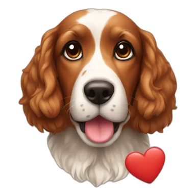 Cocker with heart sticker