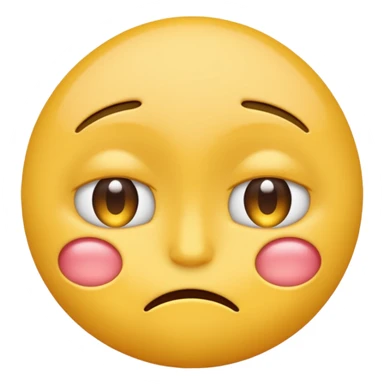 embarrased yellow emoji sqeezing eyes shut sticker