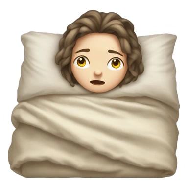 Sleepy sick girl sticker
