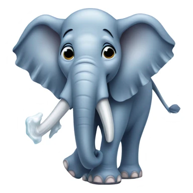 Elephant freezing  sticker