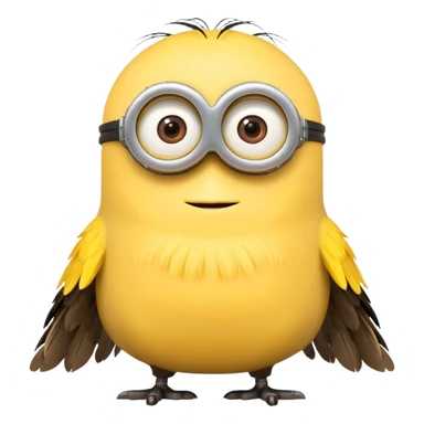 make minion with birs sticker