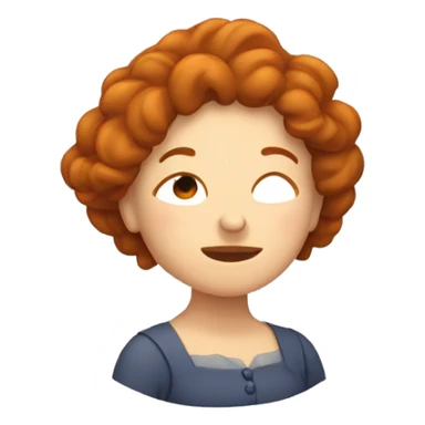 Femme rousse bouclée qui dort sticker