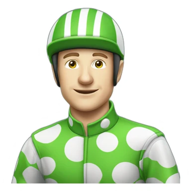 paul townend green polka dot jockey sticker