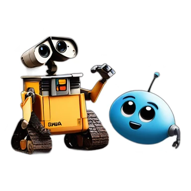 Wall-e fight Aladdin  sticker
