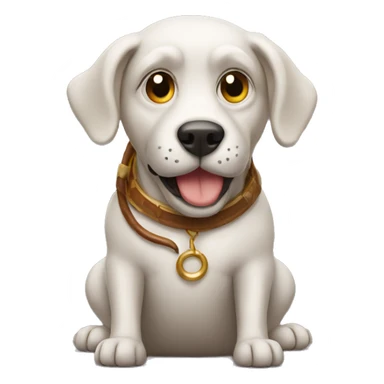 Dog with a horn sticker