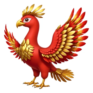 Pokemon red and green legendary Ho-Oh sticker
