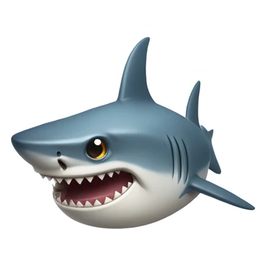 shark with star eyes sticker