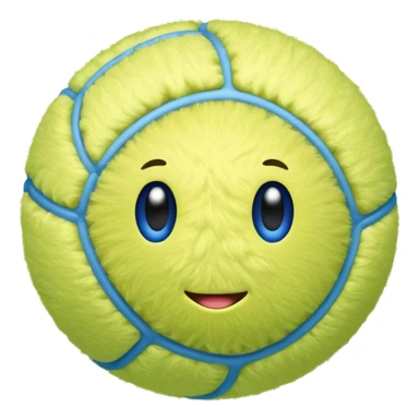 full blue tennis ball sticker