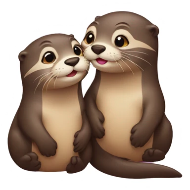 Otters in love sticker