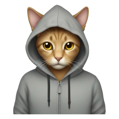 Cat in a hoodie sticker