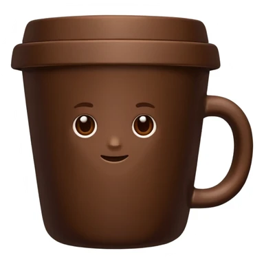 coffee in a brown ceramic cup sticker