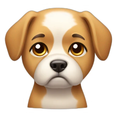 sad cute dog sticker