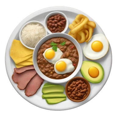 plato tipico colombiano sticker